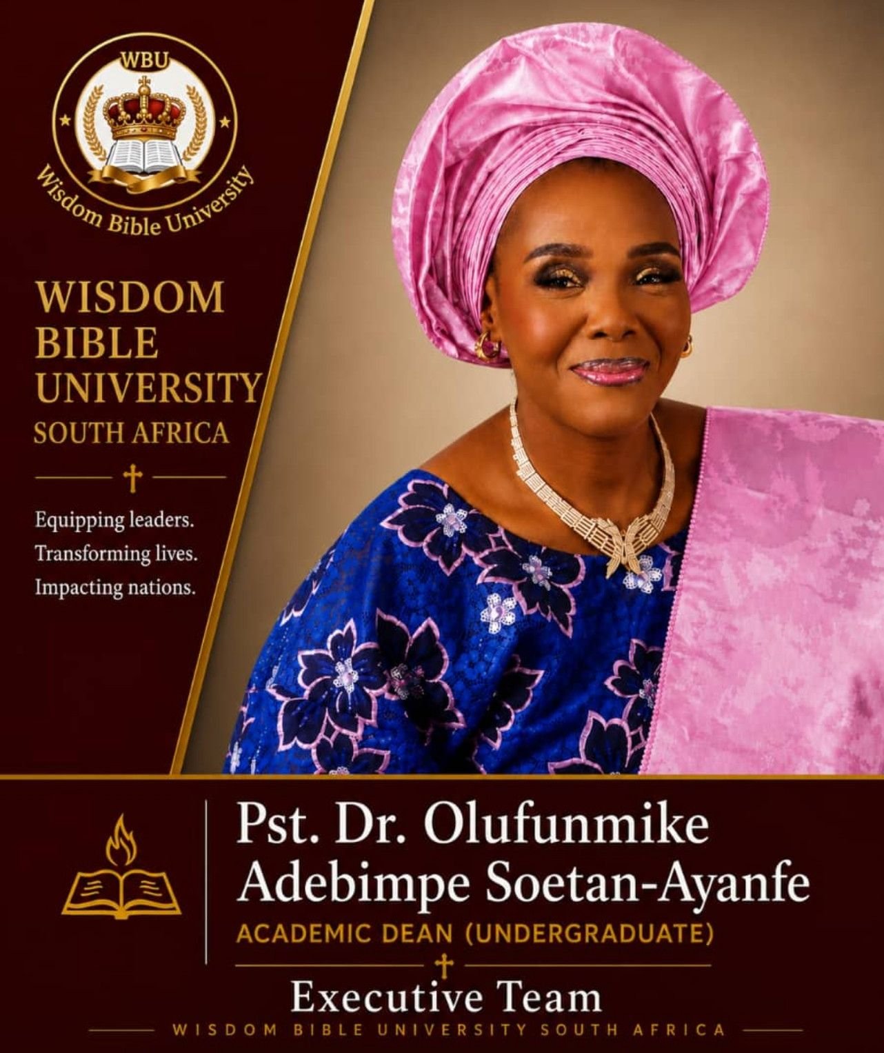 Pastor Dr. Olufunmike Soetan Ayanfe